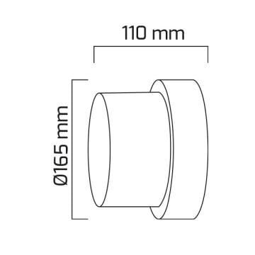 GOYA GY 7247 18 Watt Siyah Yuvarlak Dış Mekan LED Aplik