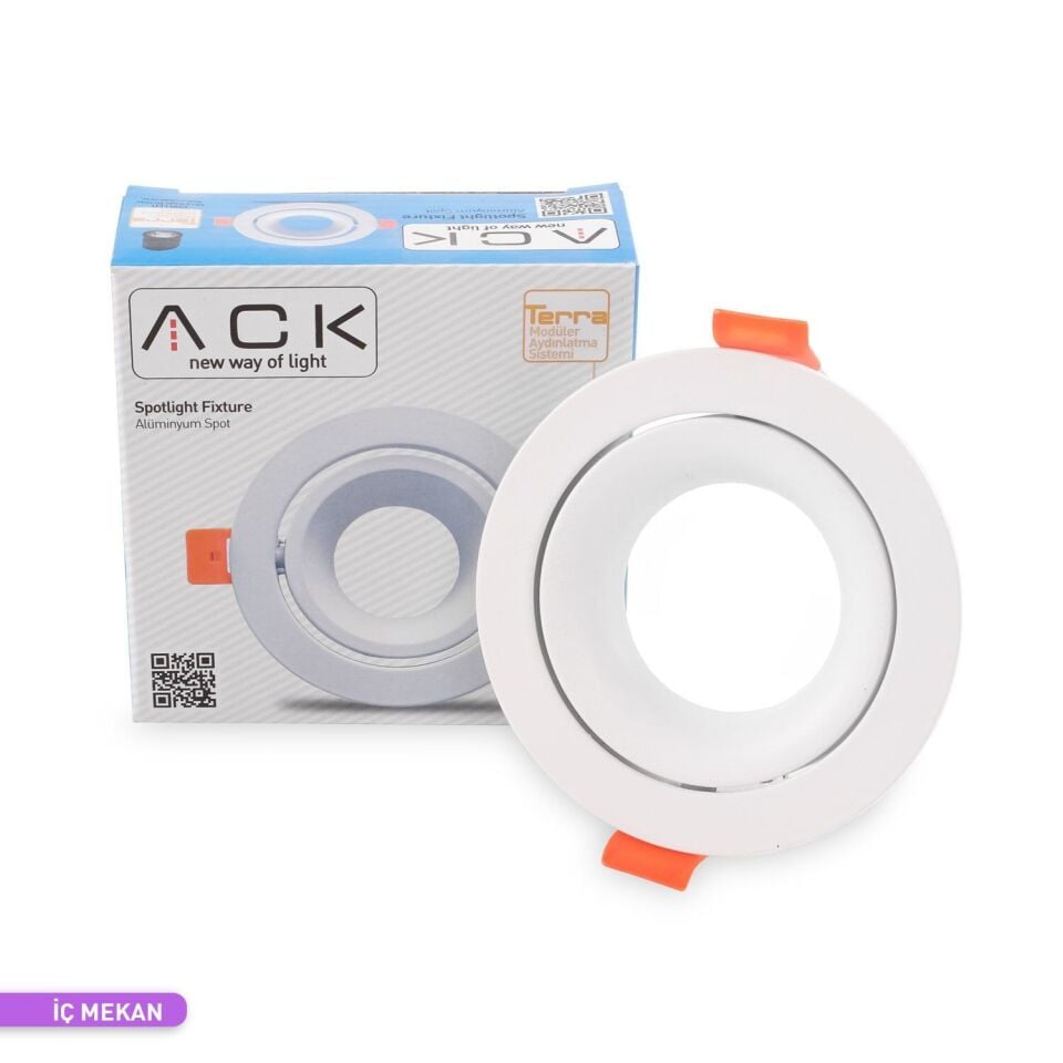 ACK AH03-04070 Terra Alüminyum Yuvarlak Spot Armatür