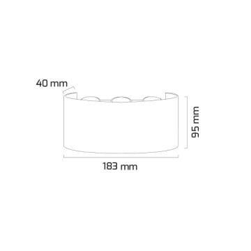 GOYA GY 6223 2x3 Watt Siyah Çift Yönlü Dış Mekan LED Aplik