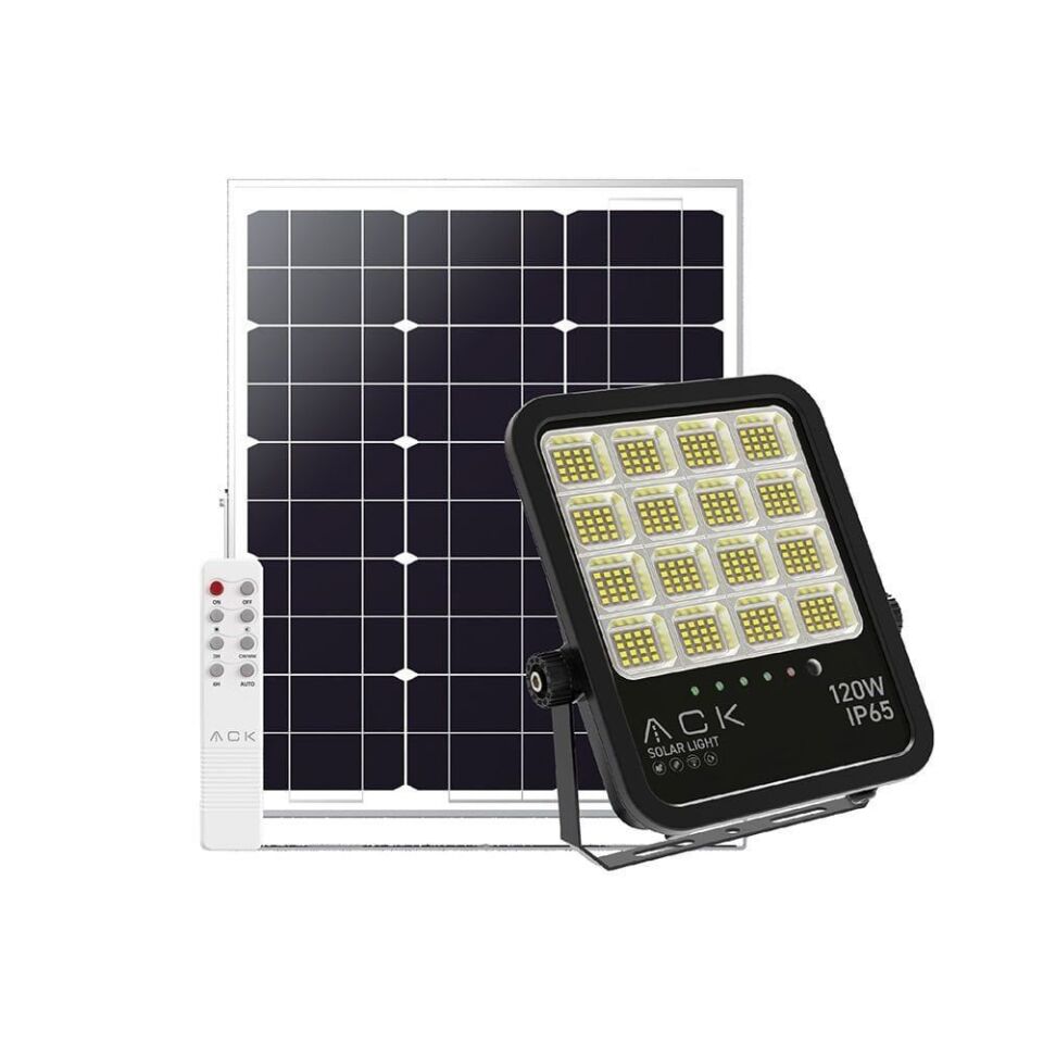 ACK AT66-19192 CCT 120W Solar Panelli IP65 Led Projektör 3 Renk