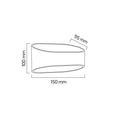 GOYA GY 6215 7 Watt Siyah Çift Yönlü Dış Mekan LED Aplik