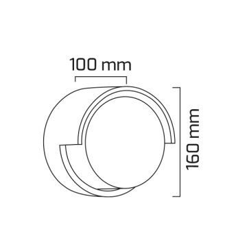 GOYA GY 6217 10 Watt Siyah Yuvarlak Dış Mekan LED Aplik