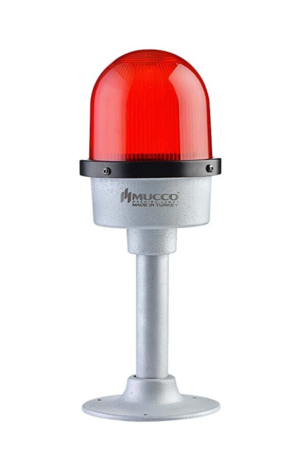 MUCCO SNT-U125-DT1-48 Çap 125 Tek Kollu Tabana Montaj Flaşör Uçak Ikaz Lambası 48v/dc