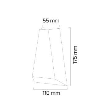 GOYA GY 6227 2x3 Watt Siyah Çift Yönlü Dış Mekan LED Aplik