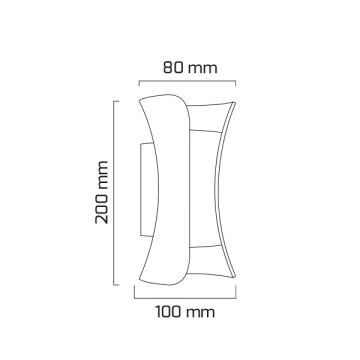 GOYA GY 6236 10 Watt Siyah-Bakır Çift Yönlü Dış Mekan LED Aplik