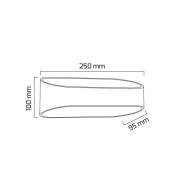 GOYA GY 6216 10 Watt Siyah Çift Yönlü Dış Mekan LED Aplik