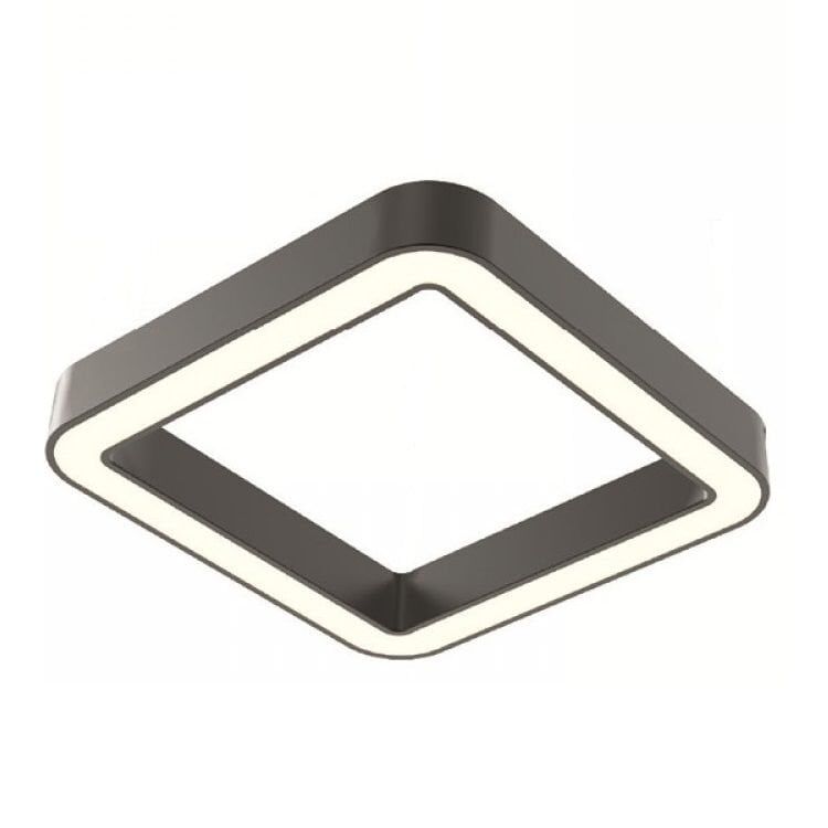 GOYA GY 8114-90 Siyah/Beyaz Kasa 73 Watt 90x90 cm Kare Halka Sıva Üstü Lineer Armatür