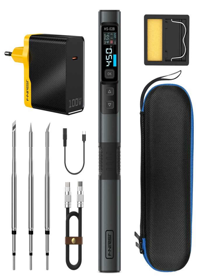 FNIRSI HS-02B Max 100W Akıllı Lehim Havya Seti (PD Destekli)