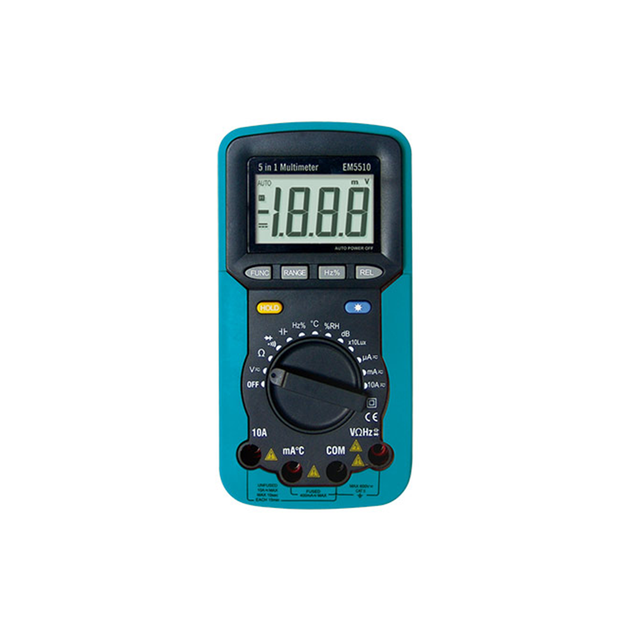 ALLSUN EM5510 5 in 1 Otomatik Aralıklı Dijital Multimetre