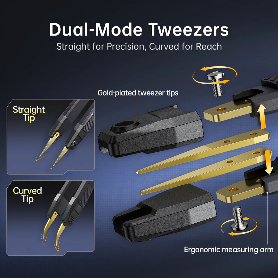 FNIRSI® LCR-ST2 100K LCR ESR Ölçüm Cihazı 2’si 1 Arada Dijital Cımbız Köprüsü