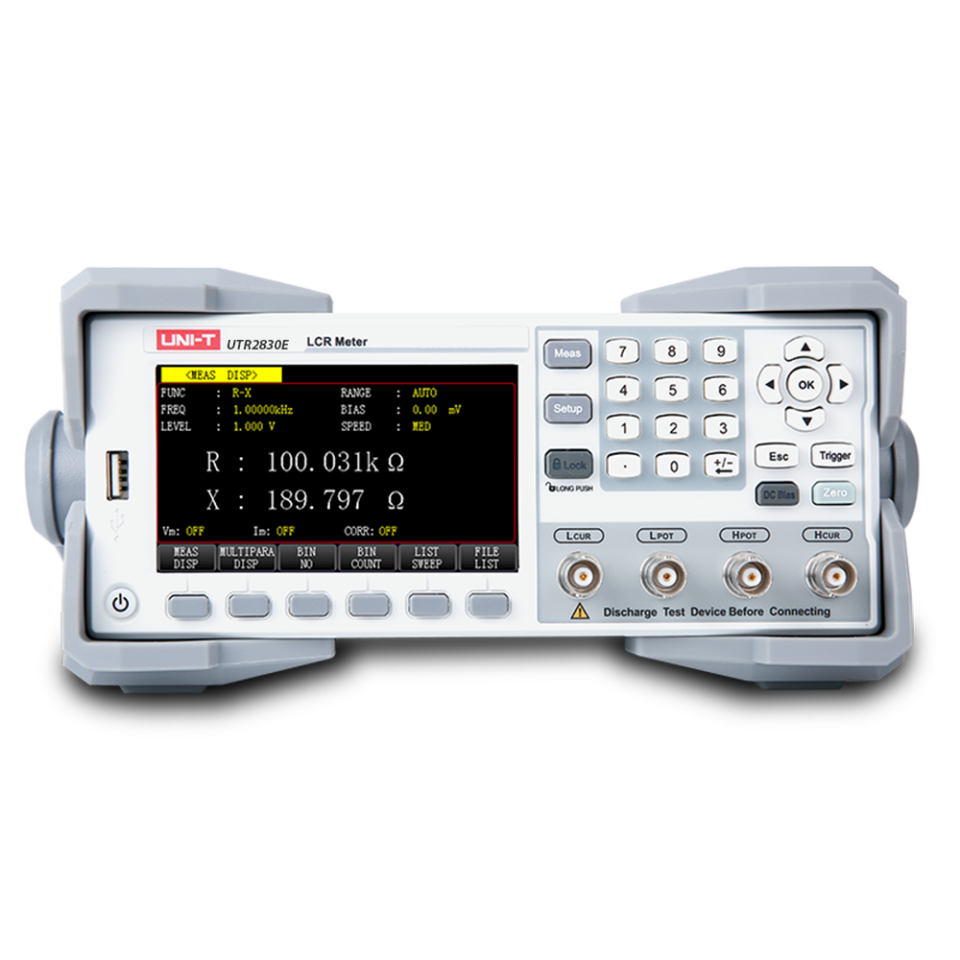 UNI-T UTR2830E 100kHz Masa Tipi LCR Metre 6 Bit TFT LCD RS232 USB LAN