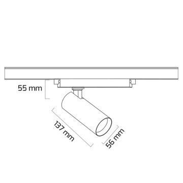 GOYA GY 3654 Siyah/Beyaz Kasa 14 Watt LED Ray Spot
