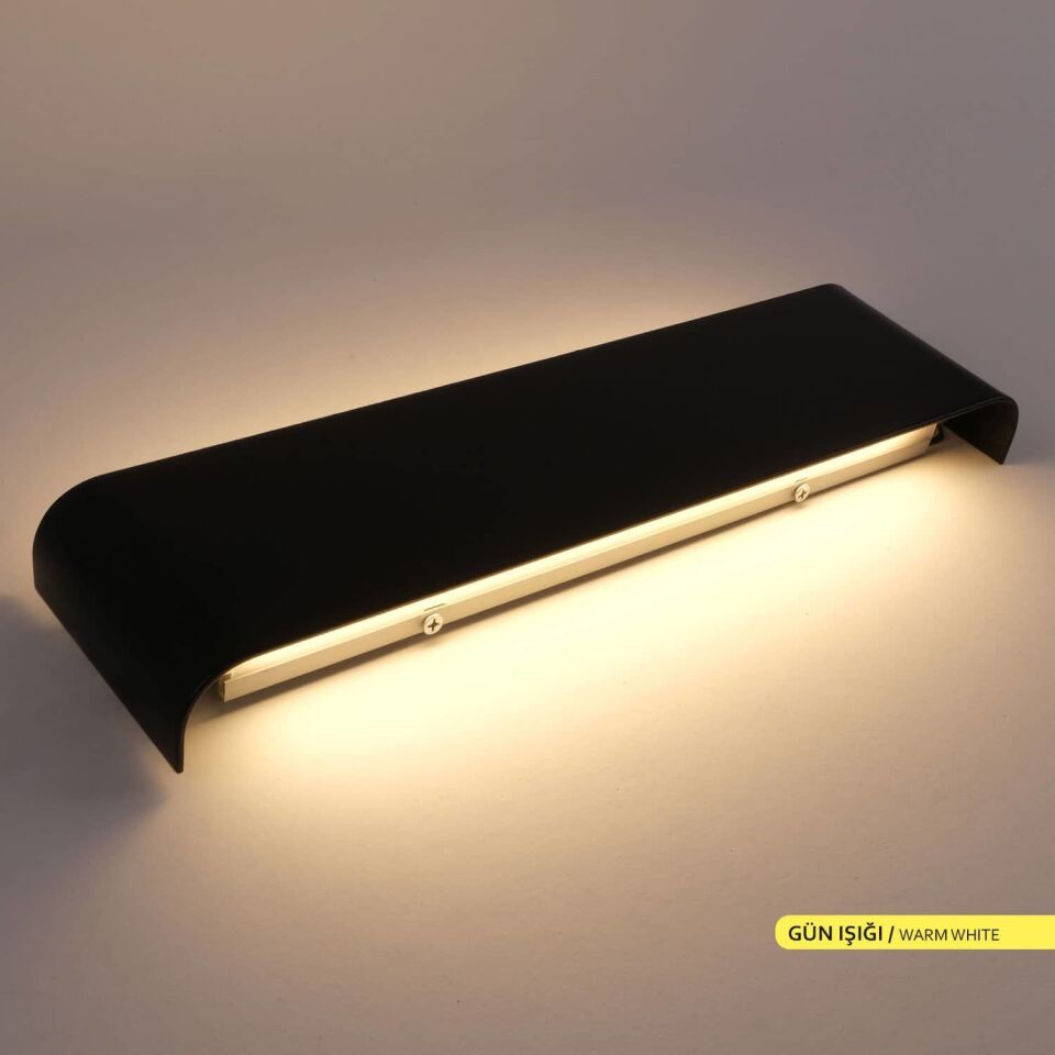 ACK AH07-03301 12W 3000K 9 cm X 35 cm LED Duvar Armatürü Siyah