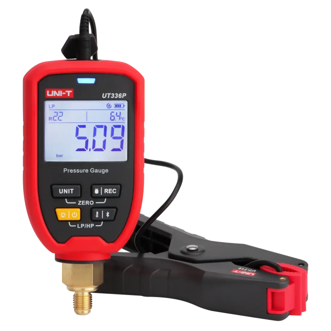 UNI-T UT336P KIT Kablosuz Basınç Ölçer ve Sıcaklık Kelepçesi Seti (Bluetooth, 60 Bar)