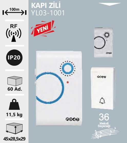 NOAS YL03-1001 Kablosuz Dijital Kapı Zili