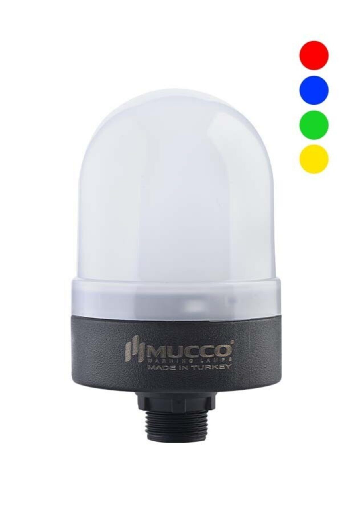 MUCCO SNT-S74-B-RGB Rgb Led Teknolojisi Ile Somun Bağlantılı Buzzerlı Rgb Tepe Lambası 12-24v Ac/dc