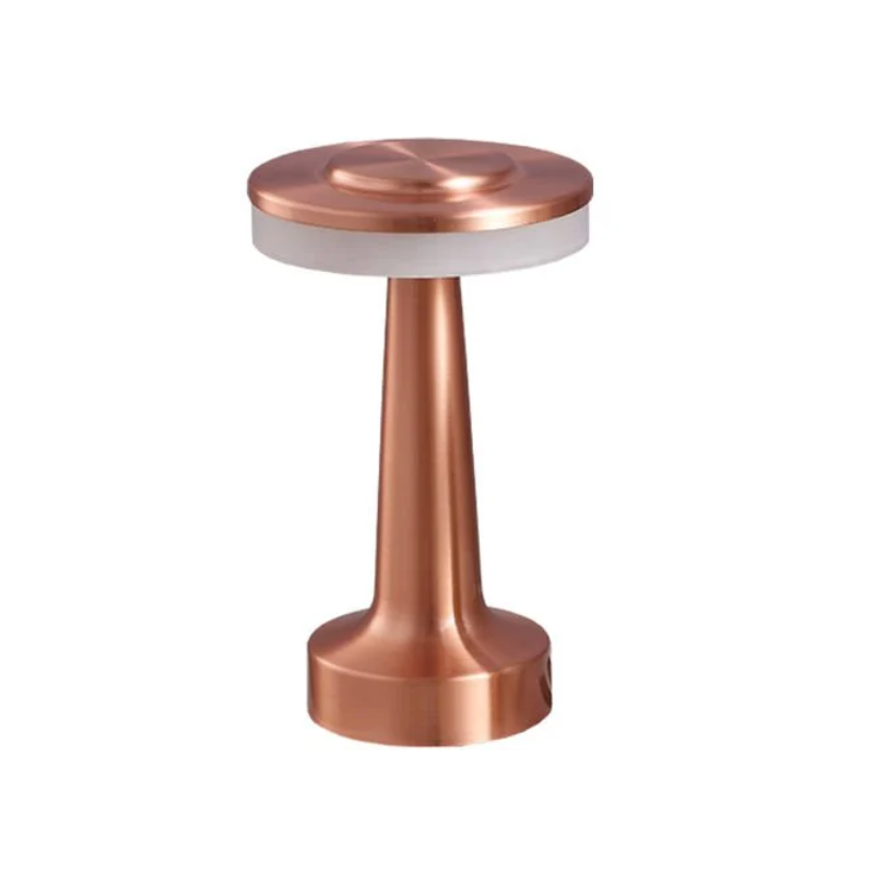 NOAS YL86-1233 Girit Bronz Renk Şarj Edilebilir LED Dokunmatikmasa Lambası Şarjlı