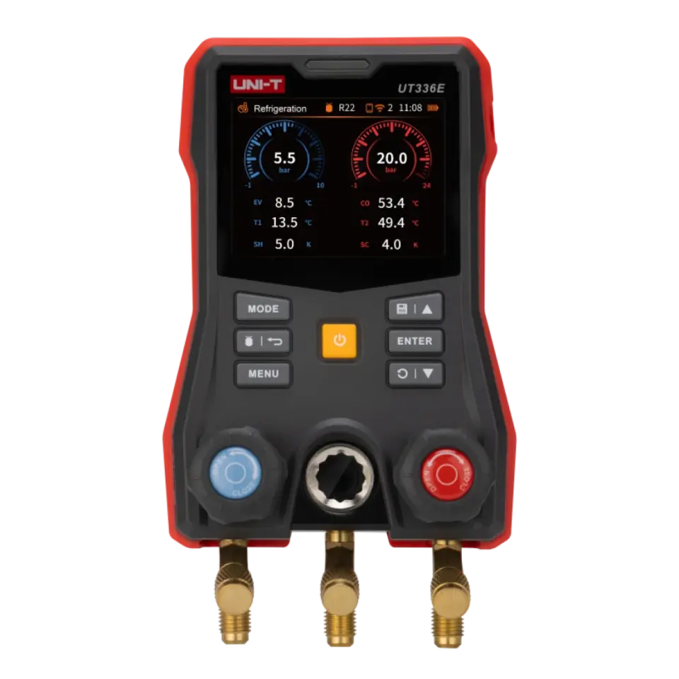 UNI-T UT336E KIT Kablosuz Sıcaklık Kelepçeli Dijital Manifold Ölçüm Cihazı