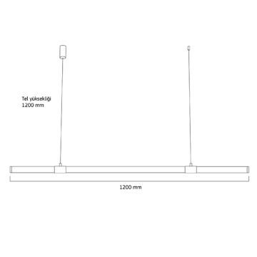 GOYA GY 8215-120 24 Watt 120 cm Gold Dekoratif LED Avize