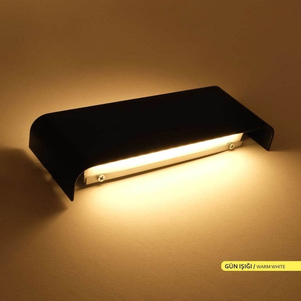 ACK AH07-03201 6W 3000K 9 cm X 23 cm LED Duvar Armatürü Siyah
