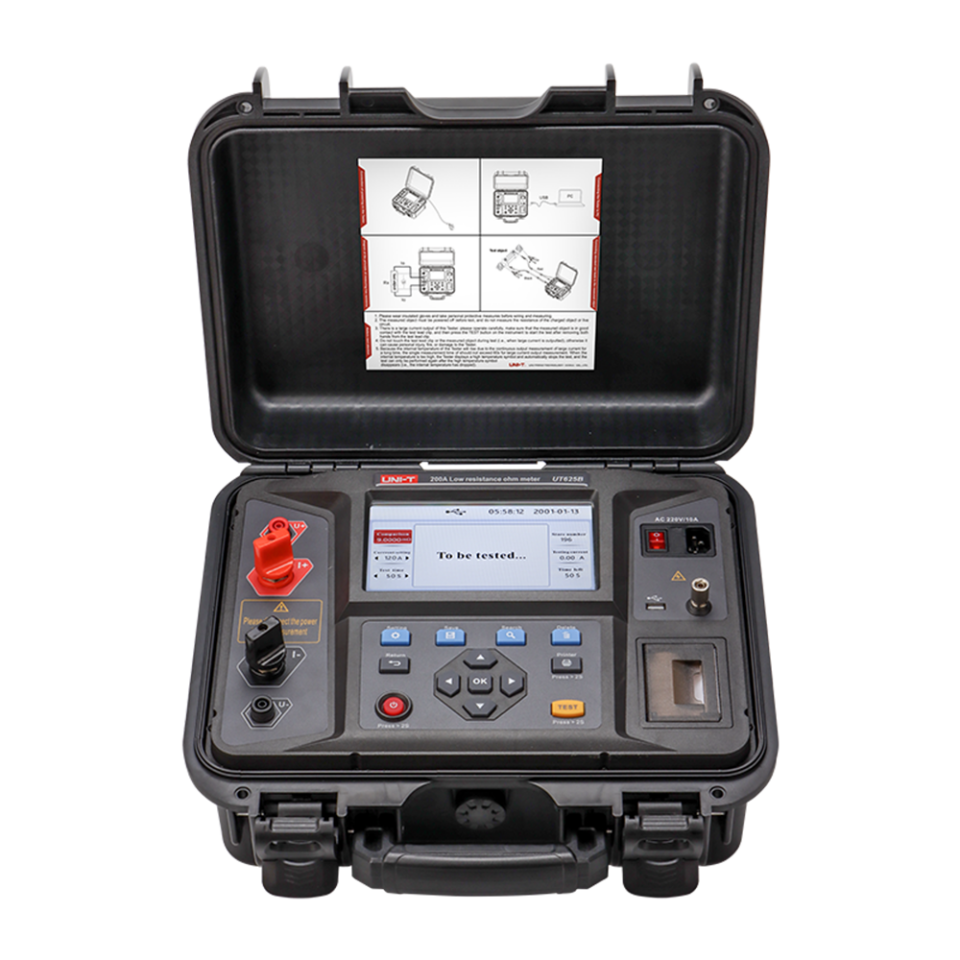 UNI-T UT625B 200A Düşük Direnç Ölçer (Mikro Ohmmetre) 0.1µΩ 4 Telli Kelvin Test