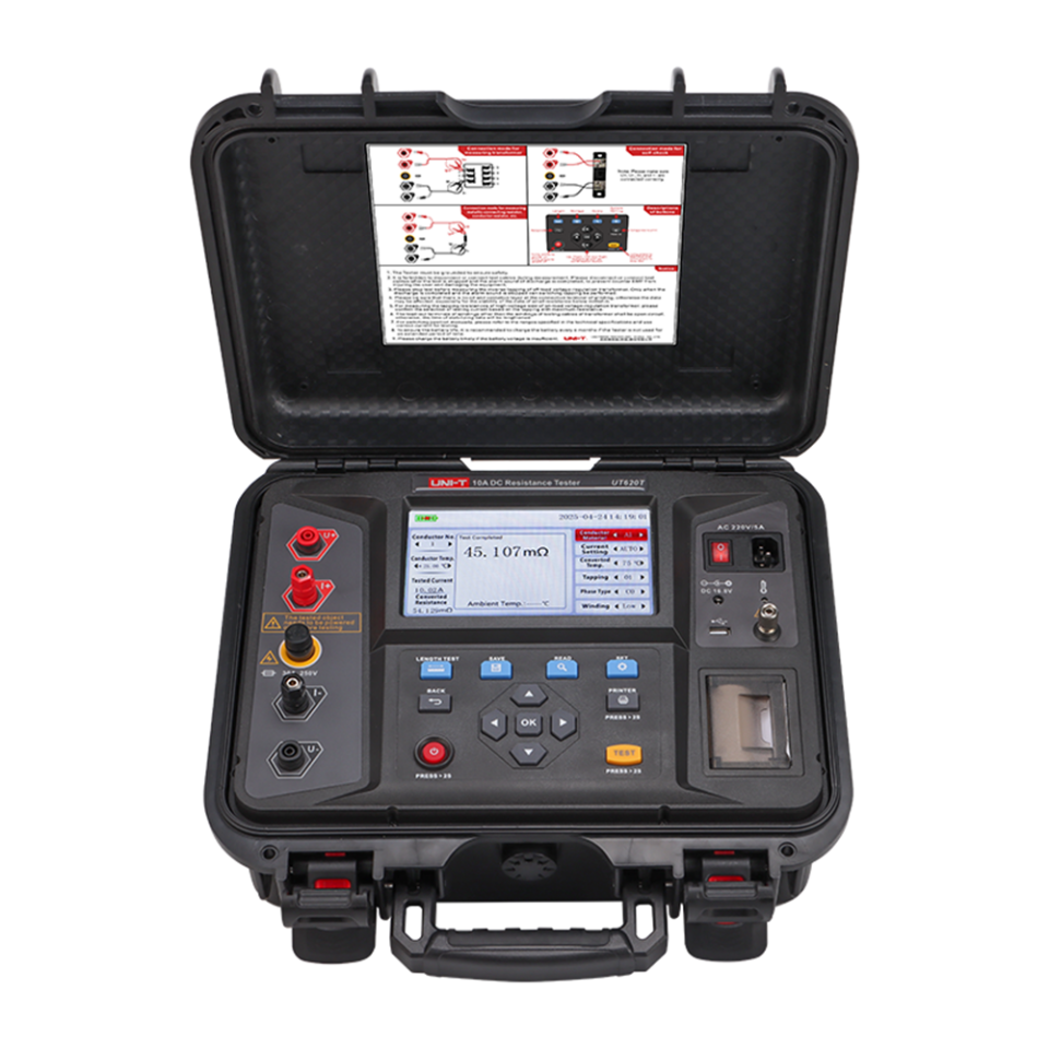 UNI-T UT620T 10A DC Direnç Test Cihazı (Mikro Ohmmetre) 4 Telli Kelvin Ölçüm
