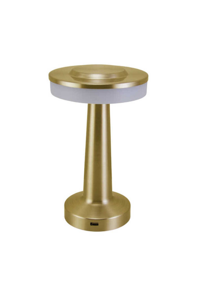 NOAS YL86-1234 Girit Gold Renk Şarj Edilebilir LED Dokunmatikmasa Lambası Şarjlı