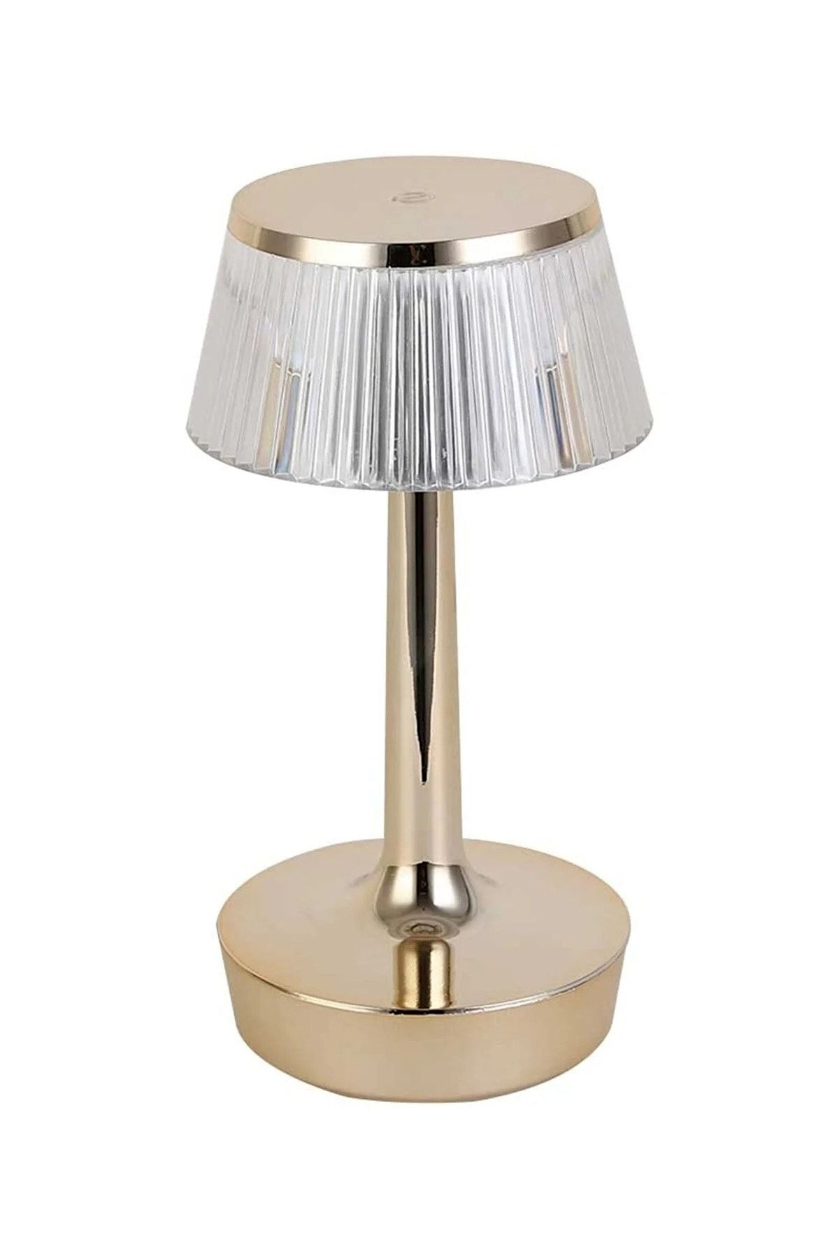 NOAS YL86-1235 Santorini Bronz Renk Şarj Edilebilir LED Dokunmatikmasa Lambası Şarjlı