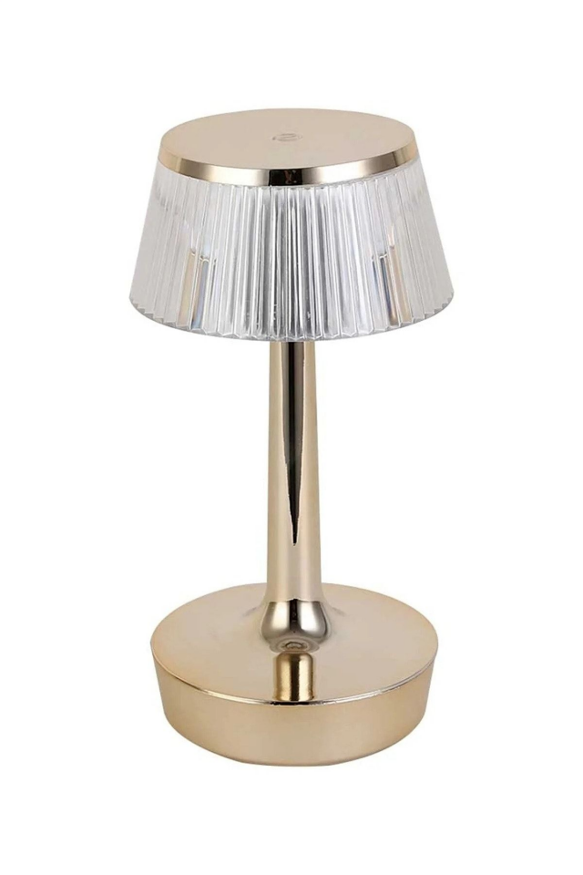 NOAS YL86-1235 Santorini Bronz Renk Şarj Edilebilir LED Dokunmatikmasa Lambası Şarjlı