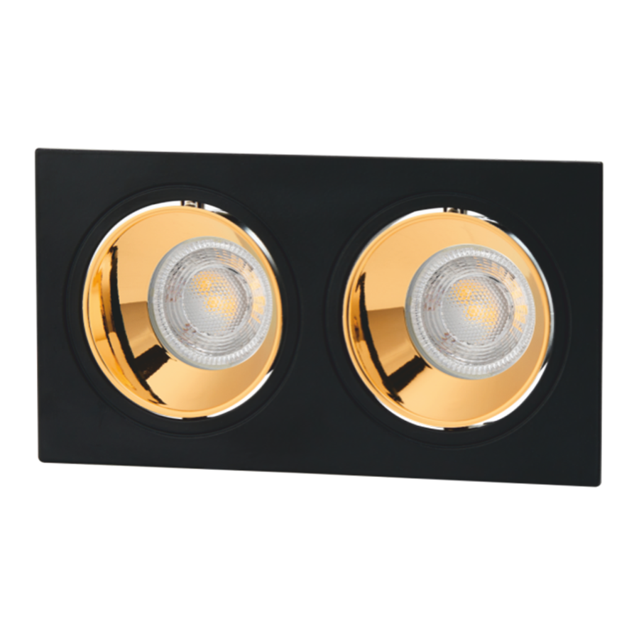 CATA CT-5056 2'Li Jaguar Siyah-Bakır Dekoratif Spot