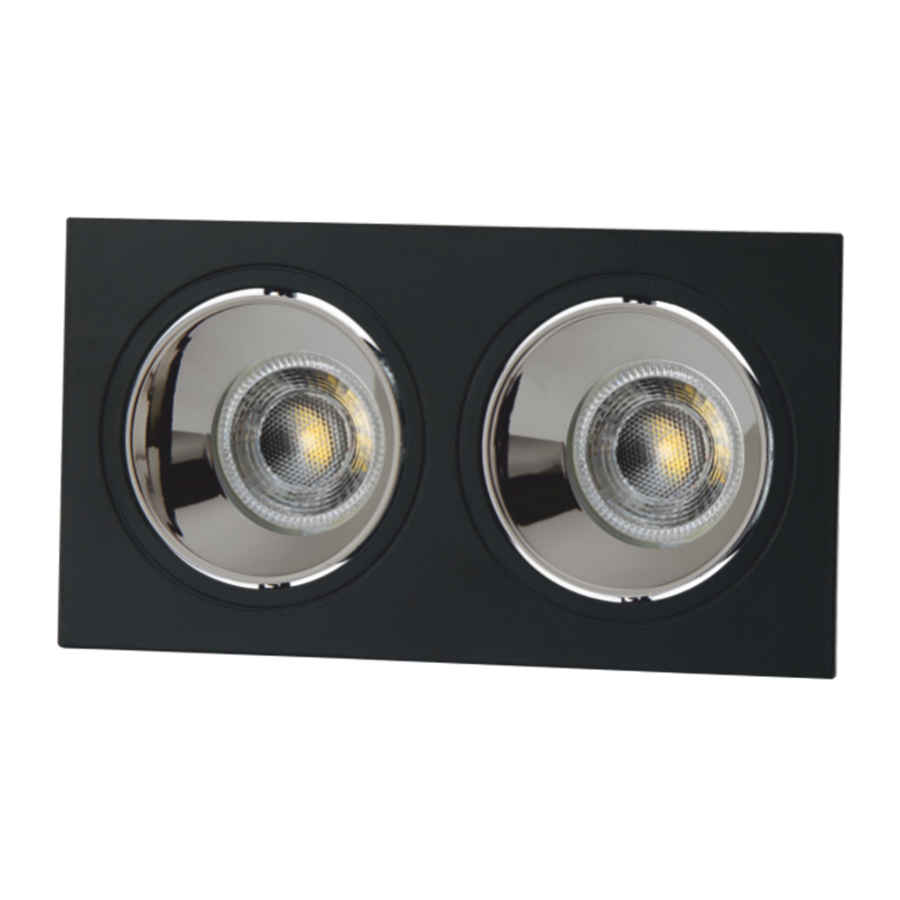 CATA CT-5054 2'Li Jaguar Siyah - Platin Dekoratif Spot