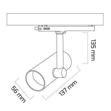 GOYA GY 3645 Siyah/Beyaz Kasa 14 Watt Trifaze Ray Spot