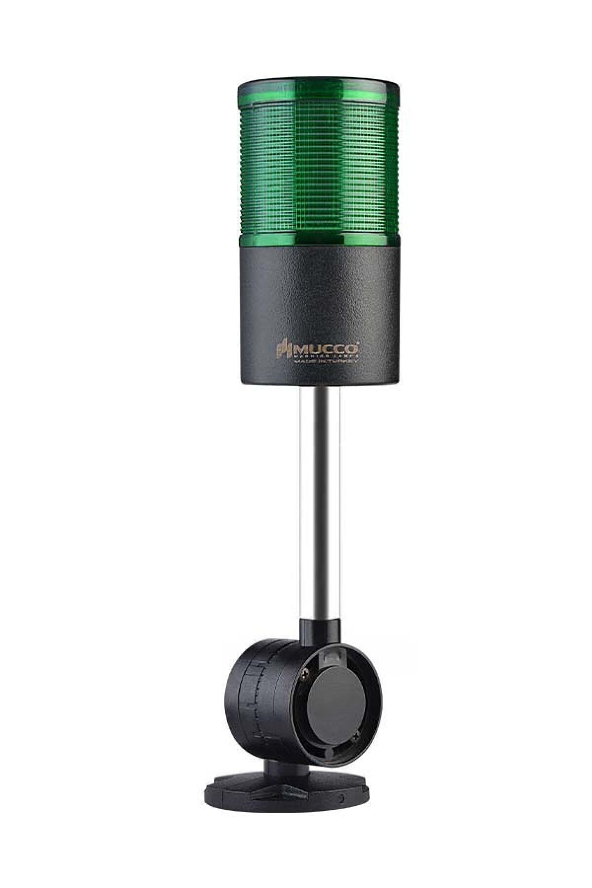 MUCCO SNT-7013-S1-2-D-10U Sabit-yeşil 12-24v Ac/dc, 1 Katlı Işıklı Kolon Devrilme Aparatlı 10cm Ayaklı