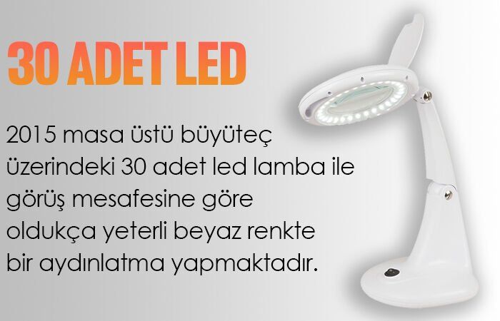 Loyka 2015 Ledli  Masaüstü Büyüteç