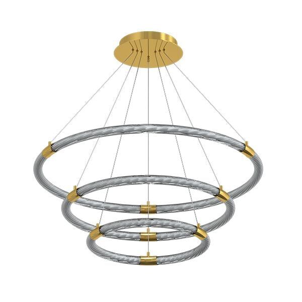 GOYA GY 8214-406080 135 Watt 80+60+40 cm Gold Dekoratif LED Avize