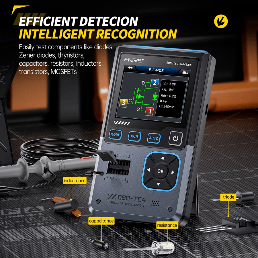 Fnirsi DSO-TC4 El Tipi Dijital Osiloskop & Transistör Test Cihazı & Sinyal Jeneratörü