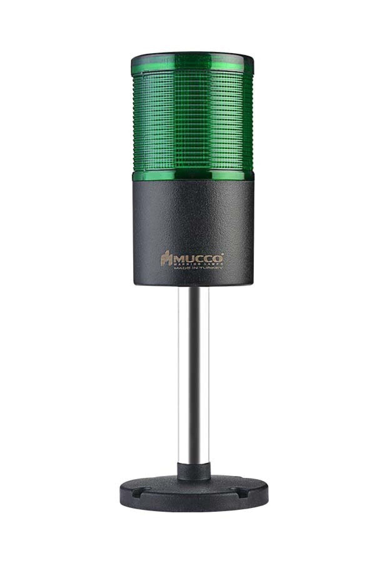 MUCCO SNT-7013-S1-2-10U Sabit-yeşil 12-24v Ac/dc, 1 Katlı Işıklı Kolon 10cm Uzatma Ayaklı