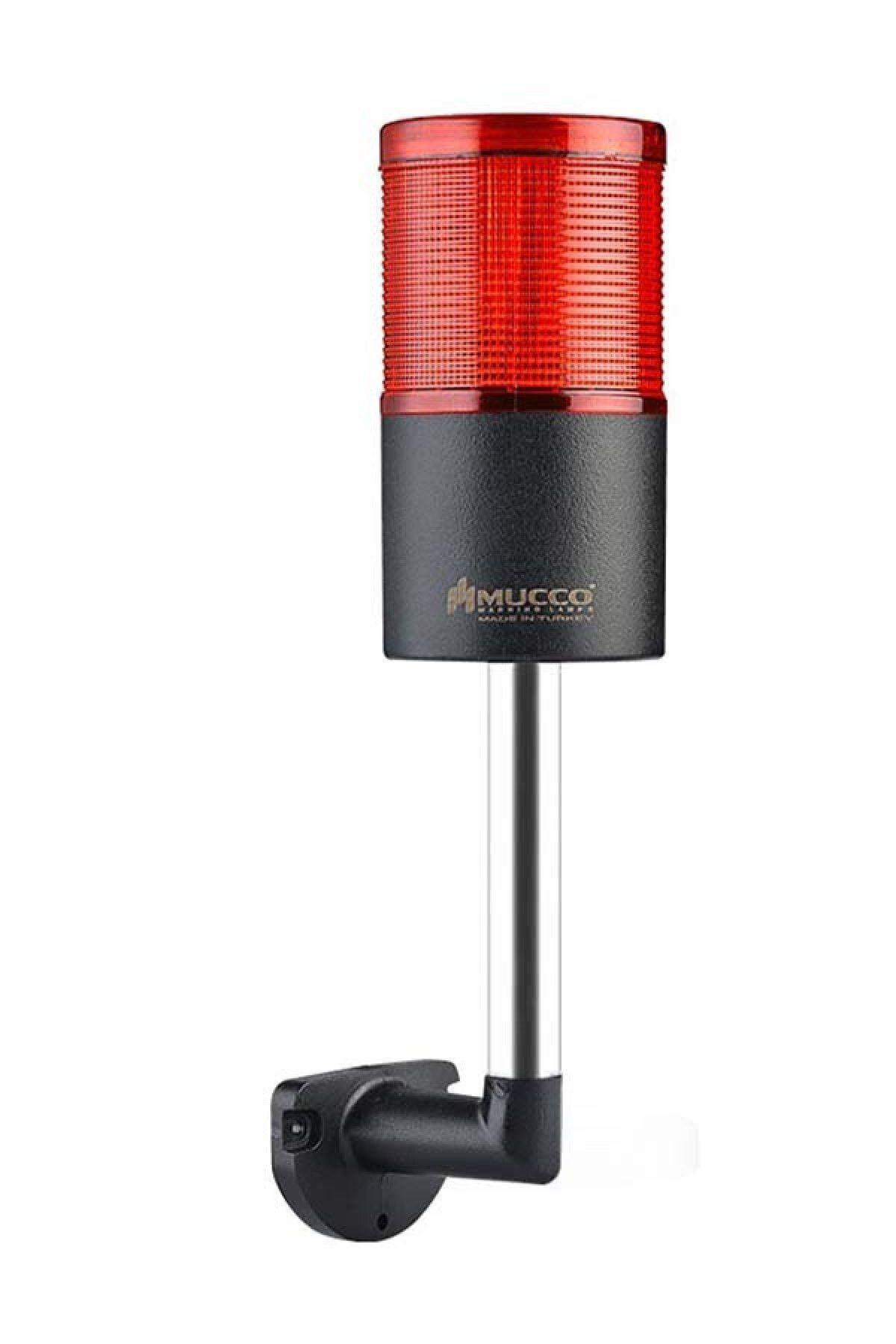 MUCCO SNT-7013-S1-1-L-10U Sabit-kırmızı 12-24v Ac/dc, 1 Katlı Işıklı Kolon Duvara Montaj 10cm Ayaklı