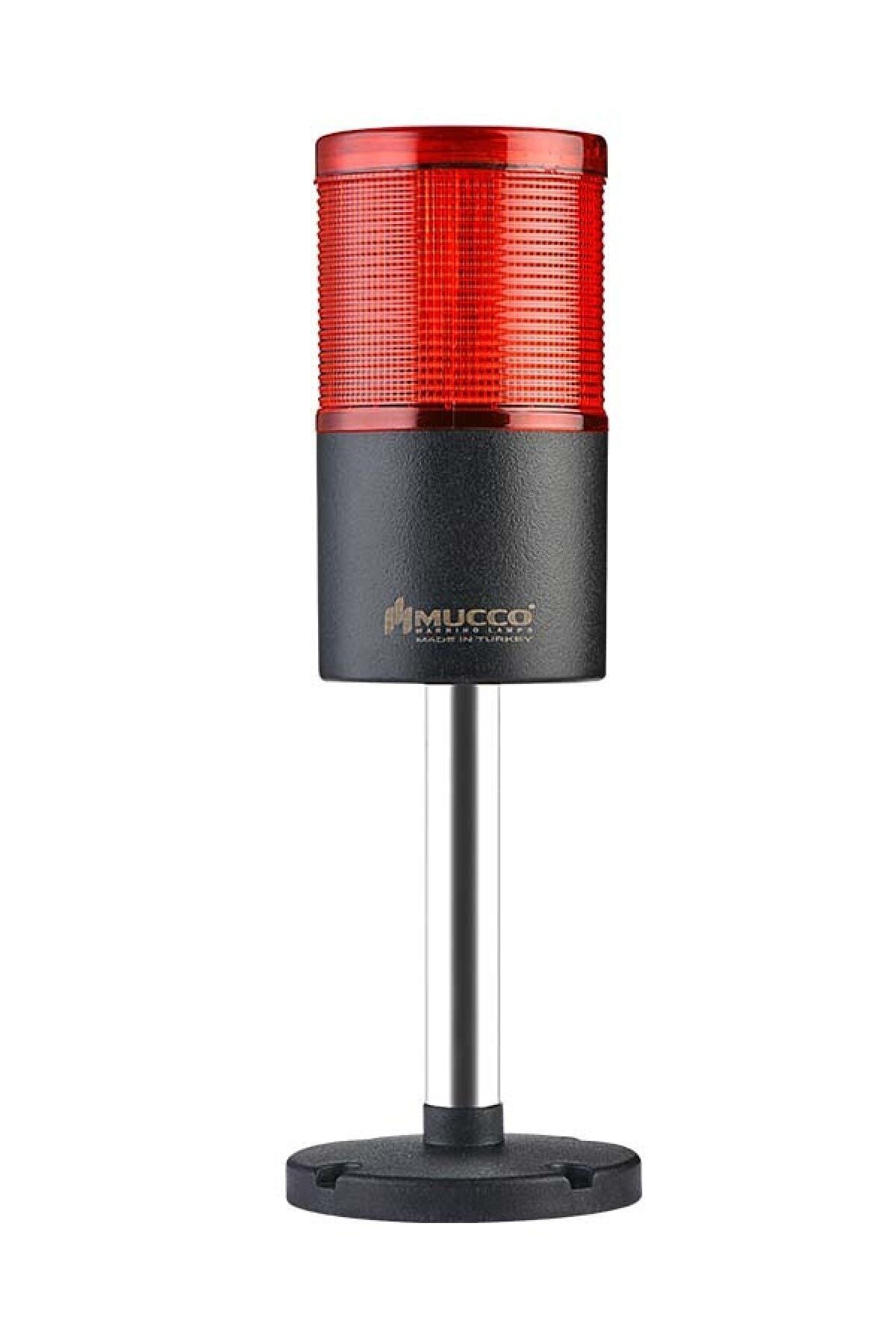 MUCCO SNT-7013-S1-1-10U Sabit Kırmızı 12-24v Ac/dc, 1 Katlı Işıklı Kolon 10 cm Uzatma Ayaklı