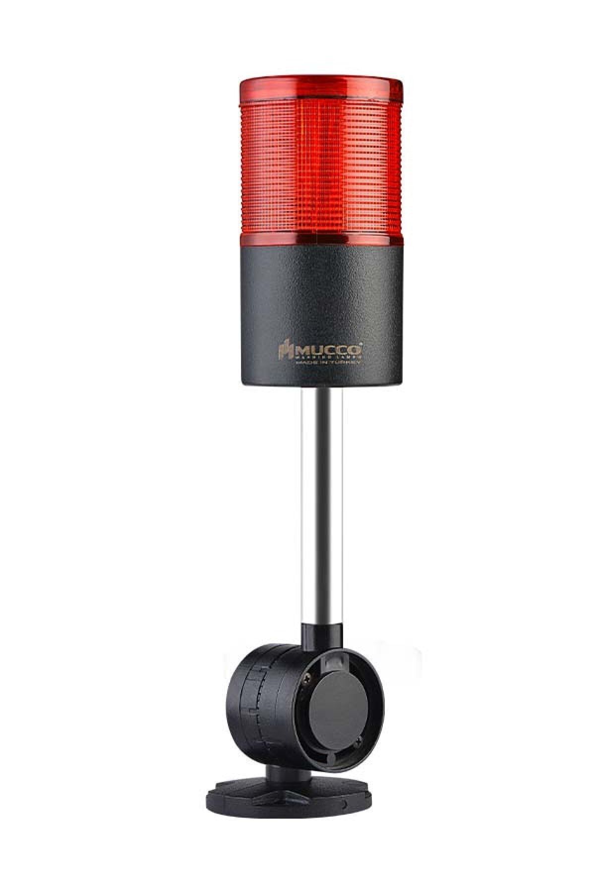 MUCCO SNT-7013-S1-1-D-10U Ayaklı Sabit-kırmızı 12-24v Ac/dc, 1 Katlı Işıklı Kolon Devrilme Aparatlı 10cm