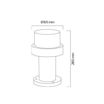 GOYA GY 7258 10 Watt 28 cm Siyah LED Bollard Armatür