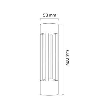 GOYA GY 6252 12 Watt Siyah 40 cm LED Bollard Armatür