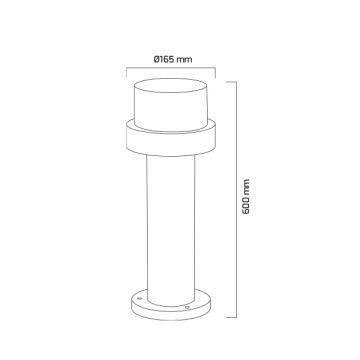GOYA GY 7259 10 Watt Siyah 60 cm LED Bollard Armatür
