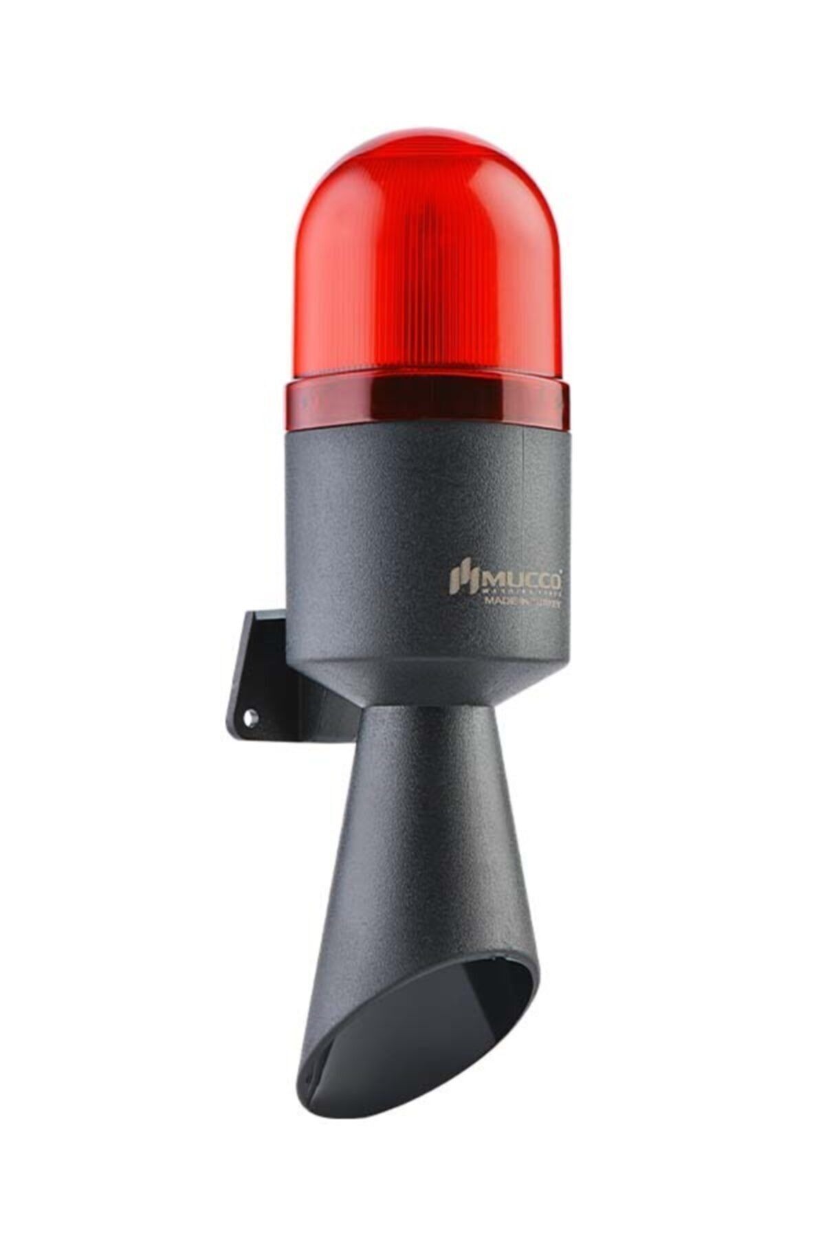 MUCCO SNT-B711-1 Kırmızı 4 Ayrı Işık Modlu 16 Melodili Üniversal Borulu Korna 12-24v Ac/dc