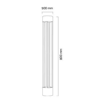 GOYA GY 6253 12 Watt Siyah 80 cm LED Bollard Armatür