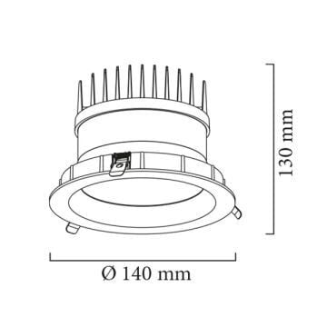 GOYA GY 3032-22 Siyah Kasa 20 Watt Dimli LED Mağaza LED Spotu