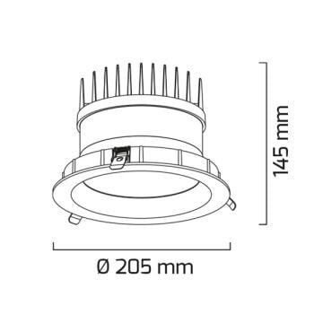 GOYA GY 3032-30 Siyah Kasa 40 Watt LED Mağaza LED Spotu