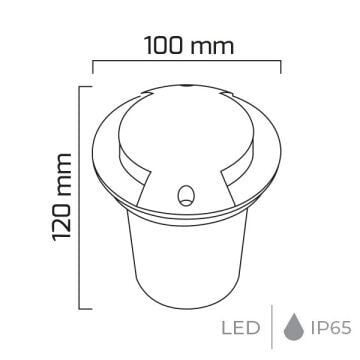 GOYA GY 6245 3 Watt Çift Yönlü Yere Gömme LED Armatür