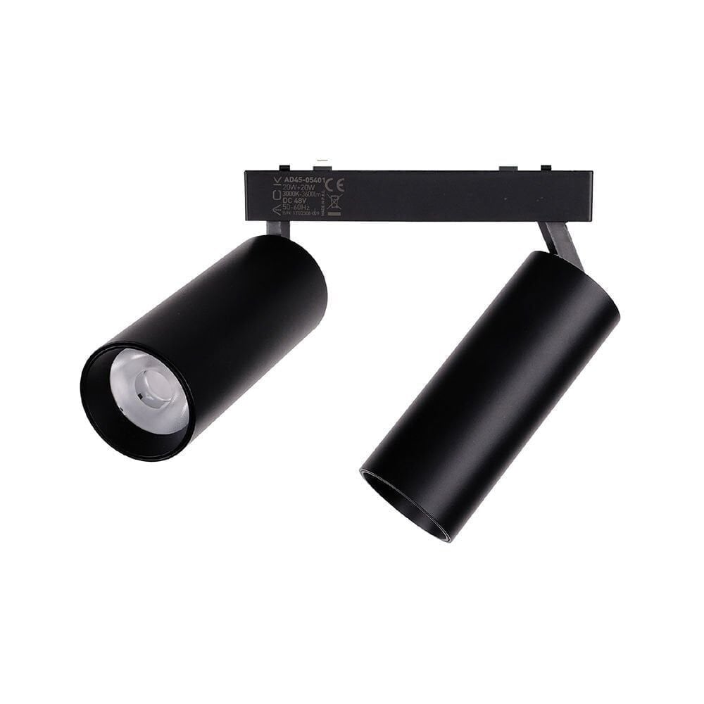 ACK AD45-05311 10W+10W SLIM MAGNET RAY SPOT 4000K IP20