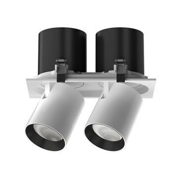 GOYA GY 3040 Beyaz/Siyah Kasa 2x14 Watt İkili Sıva Altı Mağaza Spotu